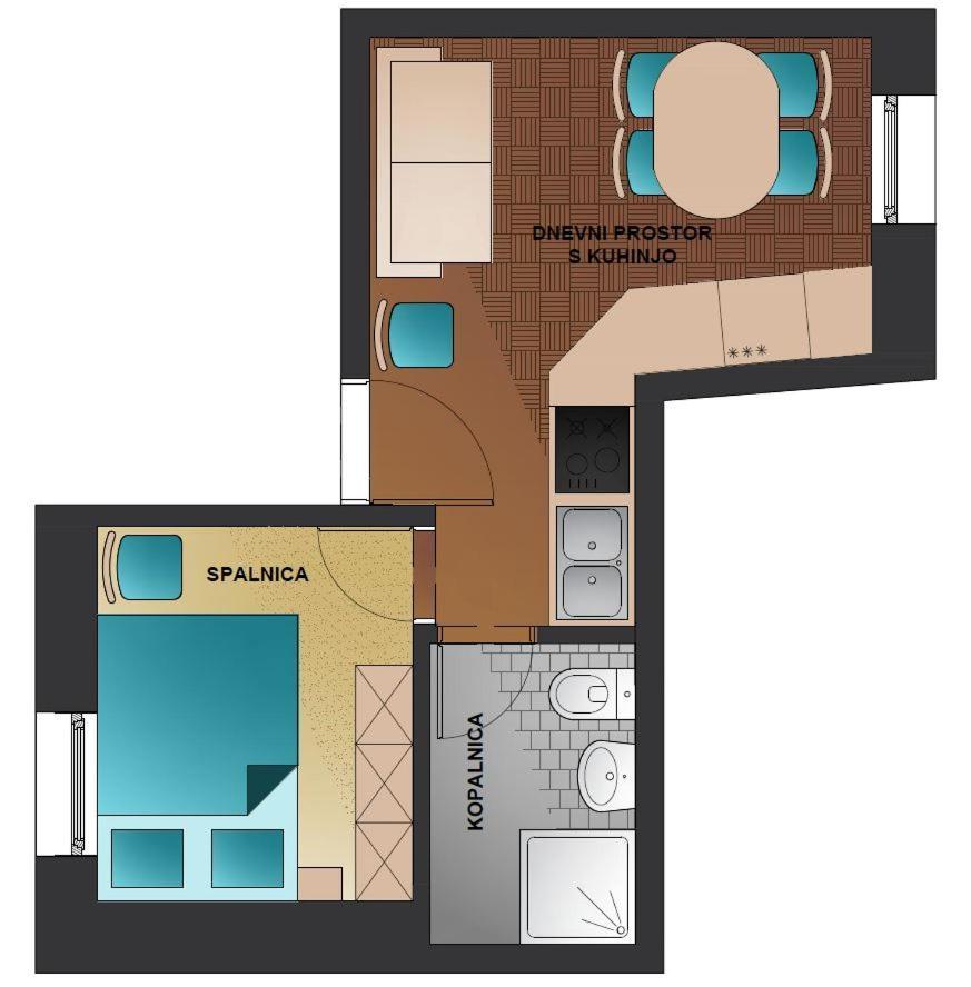 Blue Piran Apartment Exterior foto